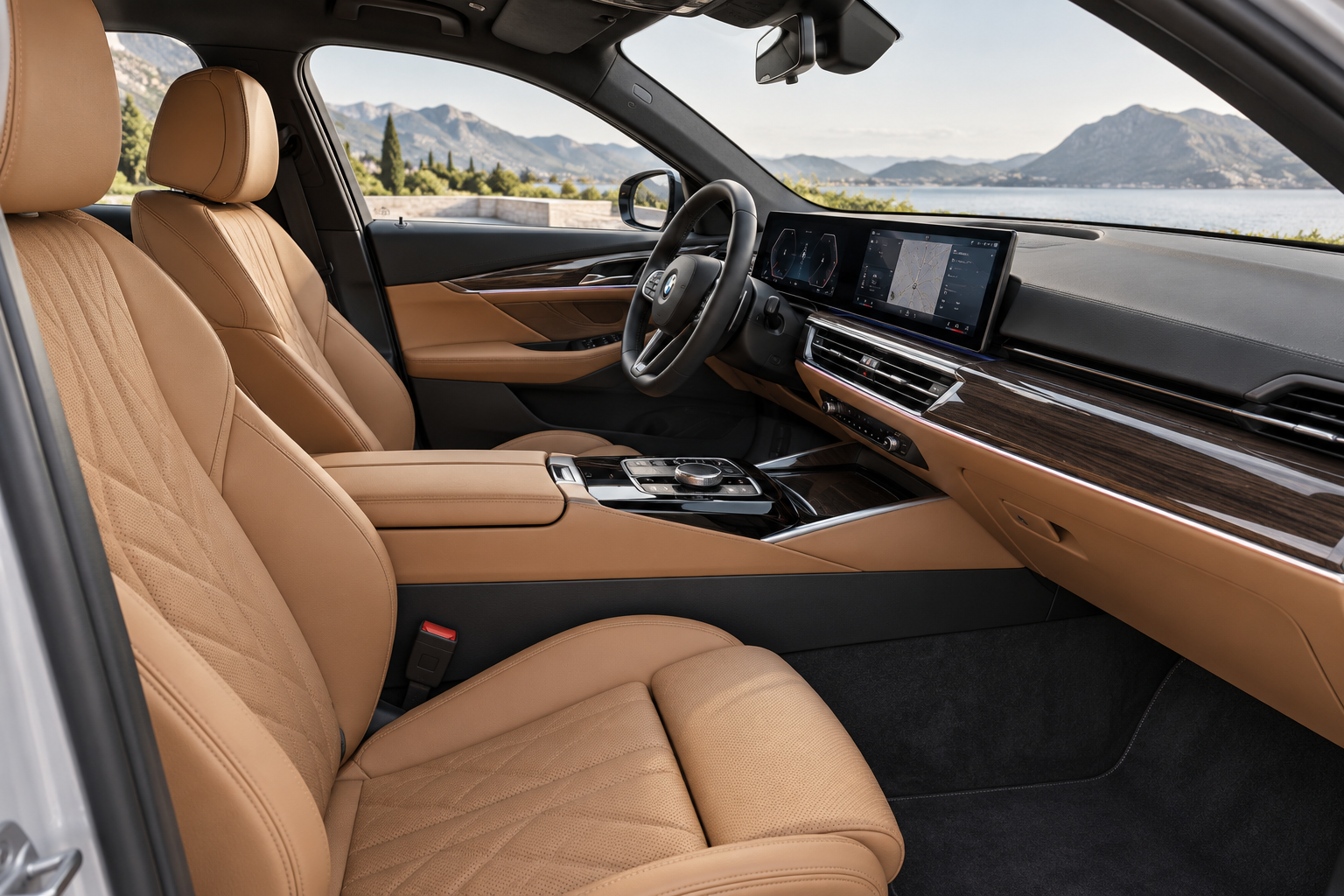 Сгенерированное изображение салона BMW 520i